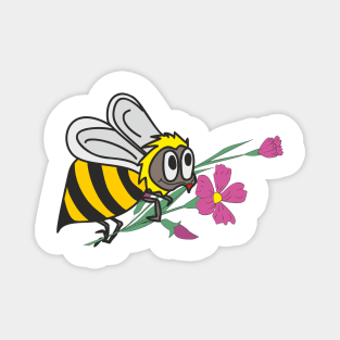 Bee and flower Magnet