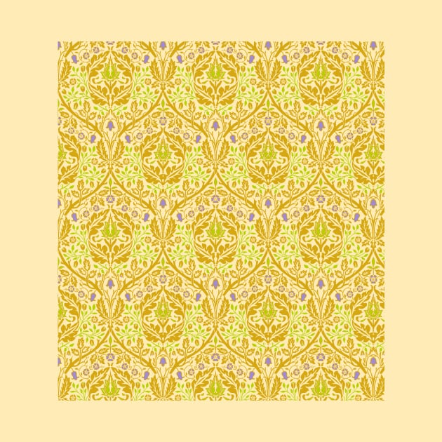 William Morris Golden Bough Colorway Yellow and Blue by tiokvadrat