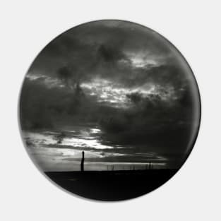 The dark late evening Sky at Thornham Staithe, Norfolk, UK Pin