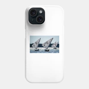 Lasers Sailing in Silhouette Phone Case