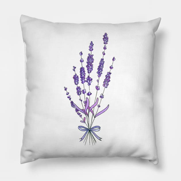 Lavender cutout Pillow by Leonie Jonk