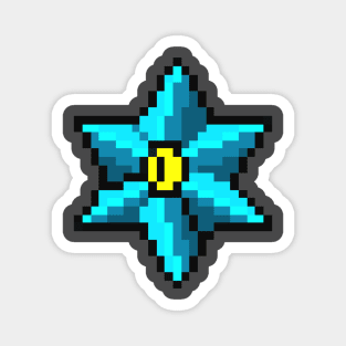 Pixel Art blue star Magnet