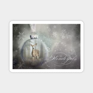 Enchanted Christmas Doe Magnet