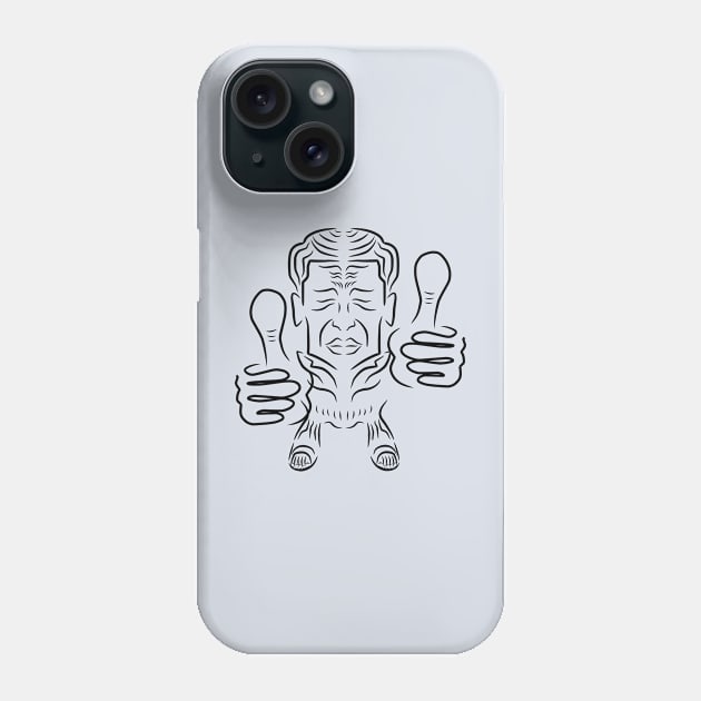 facial expression with two thumbs up Phone Case by Shinwys22 