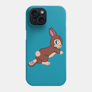 Running Brown and Tan Easter Bunny Rabbit Phone Case