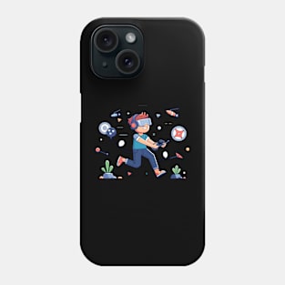 boy playing vr Phone Case