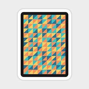 Colorful Square Geometric Pattern Magnet