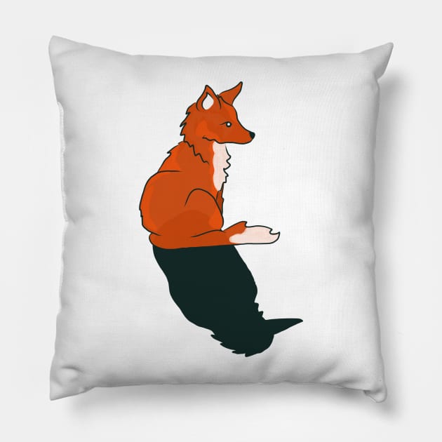 Raven or a fox Pillow by Carpesidera