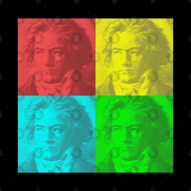 Beethoven Portraits In Squares by Braznyc