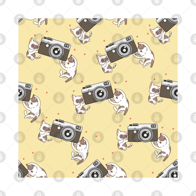 Cute Cats Pattern Camera by chimmychupink