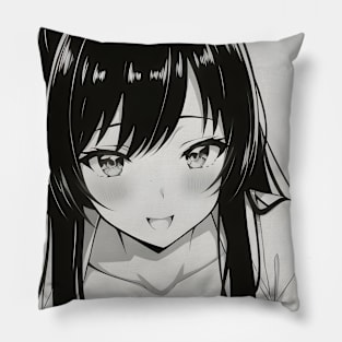 Ahegao Otaku Cute Anime Girl Merch Japan Manga Kawaii Aesthetic Pillow