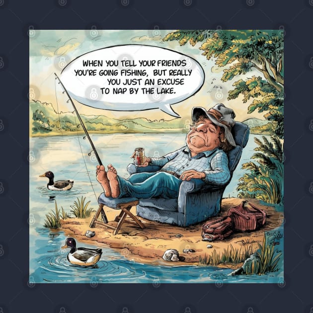 Fishing Humor Nap Lover by Wild Catch