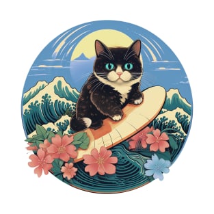 Tuxedo Surf Kitty T-Shirt