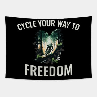 Cycle Your Way to Freedom Tapestry