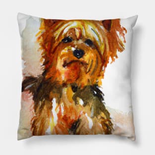 Yorkshire Terrier Watercolor - Gift For Dog Lovers Pillow