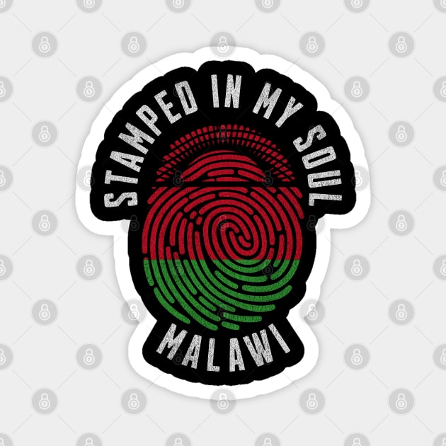 Stamped in My Soul Malawi Flag Design Malawian Pride Magnet by Yesteeyear