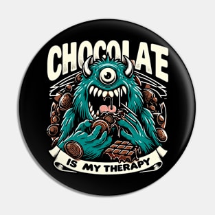 Chocolate Addict Therapy Monster Pin