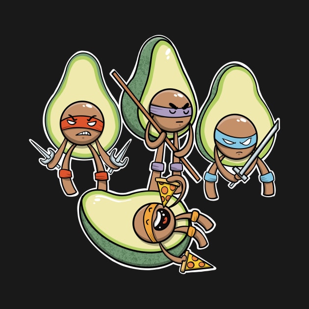 Ninja Avocados by Narwhal-Scribbles