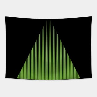 Black and Green Triangle Tapestry
