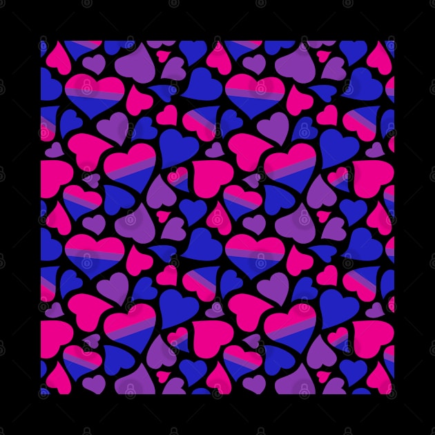 Bisexual Pride Hearts Pattern by PrideMarks