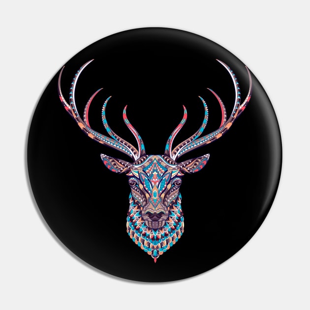 Ethnic Deer Pin by GoshaDron