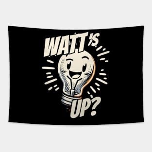 Watts up Light bulb Physics humor Tapestry