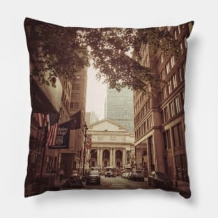 43rd St and New York Public Library, Manhattan, NYC Pillow