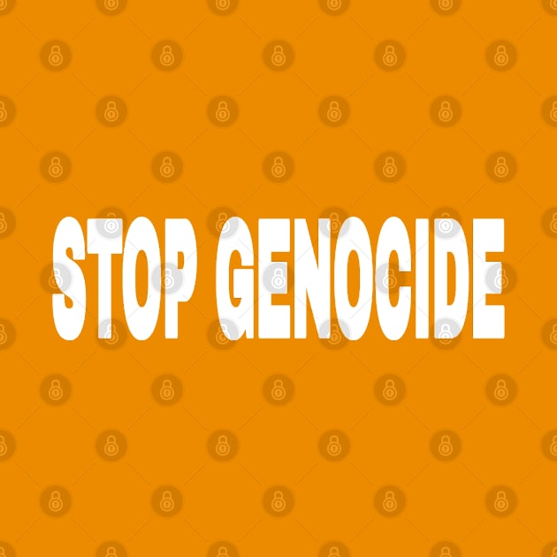 STOP GENOCIDE - White - Back by SubversiveWare