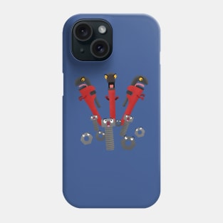 Funny wrench monster tools humour cartoon Phone Case