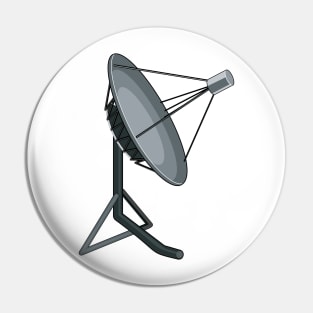 Satellite Dish Retro Pin