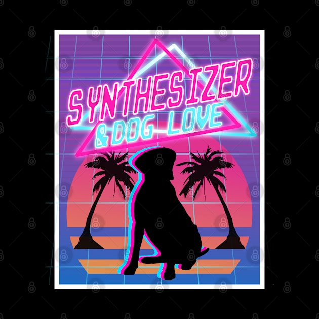 Vaporwave Aesthetic 80th Dog Synthwave Retro by Kuehni