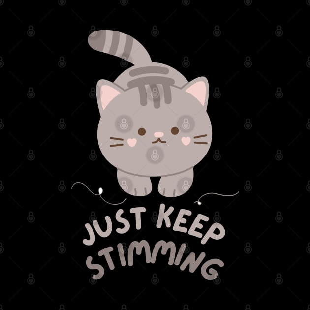 Just Keep Stimming - Cat Version (Dark) by applebubble