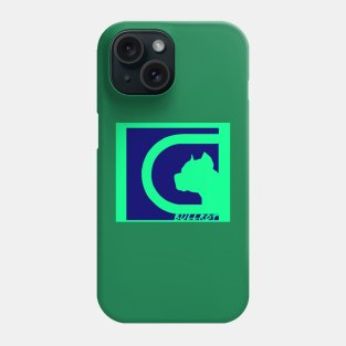 Bullrot Bleu Vert Fluo et Nom Phone Case