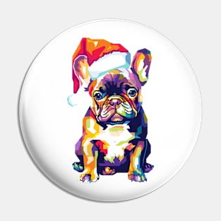 Christmas dog popart Pin