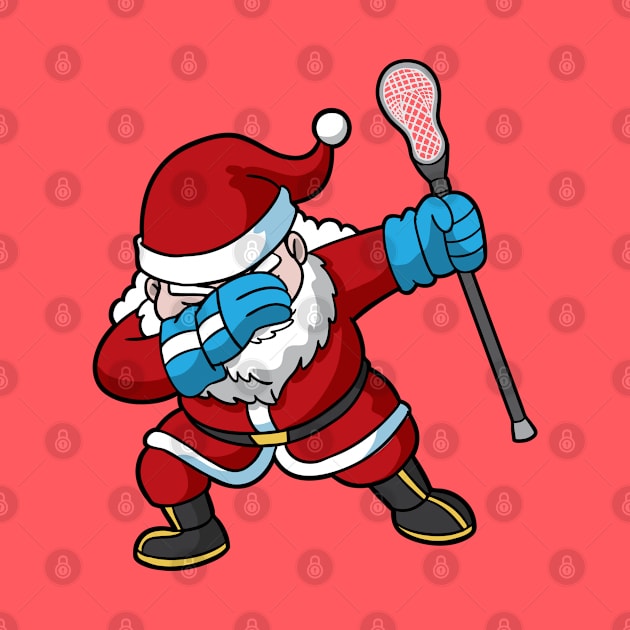 Lacrosse Lax Dabbing Santa Claus Christmas by E