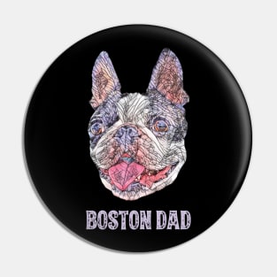 Boston Terrier Dad Father's Day Gift Pin