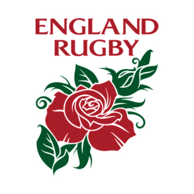 England Rugby Team English Rose Emblem by CGD