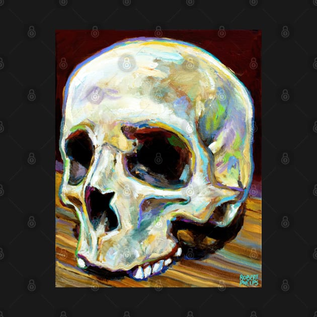 Spooky Gothic Skull by Robert Phelps by RobertPhelpsArt