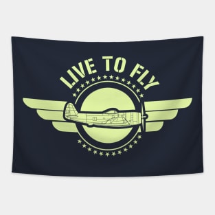 Live To fly art Tapestry
