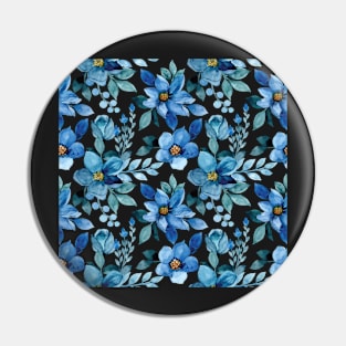 Blue Flowers Pin