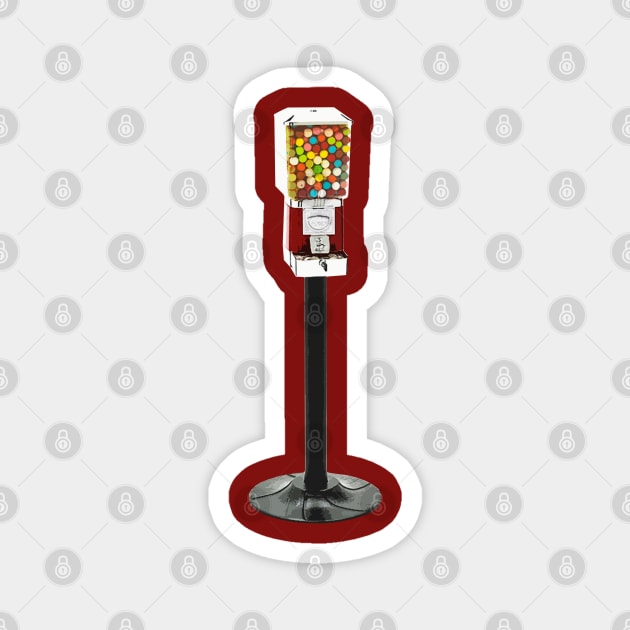 Gumball Machine Cranberry Magnet by CharlieCreator