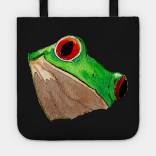 Green and red frog "HELLO" v2 Tote