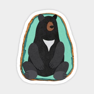 Paper craft black bear Magnet