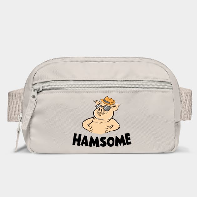 Hamsome Pig Animal Humor Pun by Anticorporati