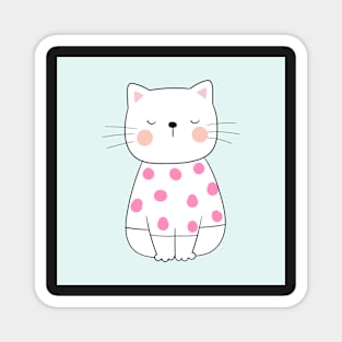 Cat in Polka Dots Magnet