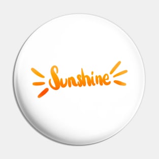 Sunshine Orange Ombré Text Pin