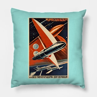 Soviet union space program poster Pillow