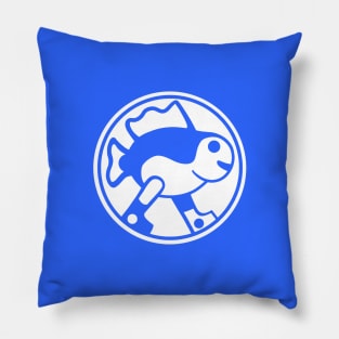 Minimal, dorky design for evolving people. Walking Fish. Pillow