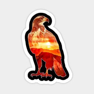 Eagle Sunset Double Exposure Magnet