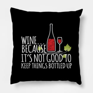 Red Wine Funny Quote Pillow